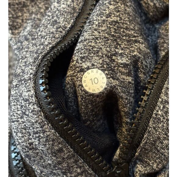 Lululemon Womens Define Jacket Dark Gray/Black Heathered Thumbholes Pockets 10 - Picture 9 of 9